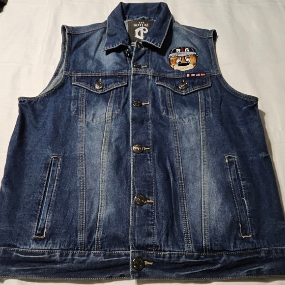 De Leon USA Other - De Leon USA‎ Denim Vest Blue Graphic No Justice Rise to Greatness Mens Large